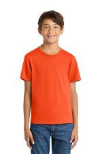 Port & Co Youth Core Cotton Tee. PC54Y Orange