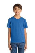 Port & Co Youth Core Cotton Tee. PC54Y Royal