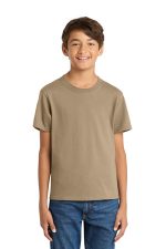 Port & Co Youth Core Cotton Tee. PC54Y Sand