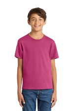 Port & Co Youth Core Cotton Tee. PC54Y Sangria