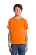 Port & Co Youth Core Cotton Tee. PC54Y Tennessee Orange