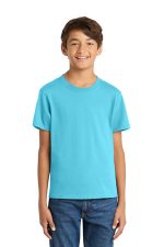 Port & Co Youth Core Cotton Tee. PC54Y Tidal Wave