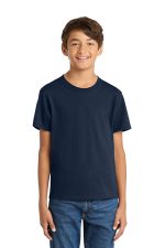 Port & Co Youth Core Cotton Tee. PC54Y True Navy