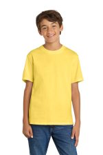 Port & Co Youth Core Cotton Tee. PC54Y Yellow