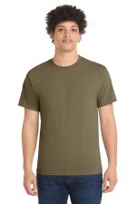 Port & Co Core Blend Tee. PC55 Coyote Brown