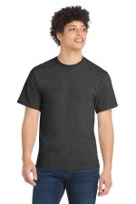 Port & Co Core Blend Tee. PC55 Dark Heather Grey