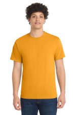 Port & Co Core Blend Tee. PC55 Gold