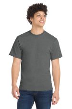 Port & Co Core Blend Tee. PC55 Graphite Heather