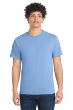 Port & Co Core Blend Tee. PC55 Light Blue