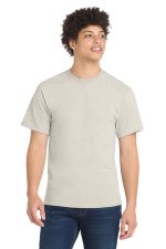 Port & Co Core Blend Tee. PC55 Oatmeal Heather