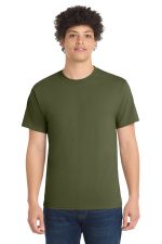 Port & Co Core Blend Tee. PC55 Olive Drab Green