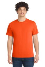 Port & Co Core Blend Tee. PC55 Safety Orange