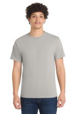 Port & Co Core Blend Tee. PC55 Silver