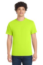 Port & Co Tall Core Blend Tee. PC55T Safety Green