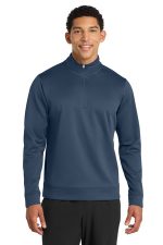 Port & Co Performance Fleece 1/4-Zip Pullover Sweatshirt. PC590Q Deep Navy