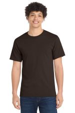 Port & Co Essential Tee. PC61 Dark Chocolate Brown