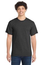 Port & Co Essential Tee. PC61 Dark Heather Grey