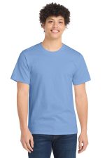 Port & Co Essential Tee. PC61 Light Blue