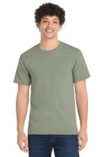 Port & Co Essential Tee. PC61 Stonewashed Green