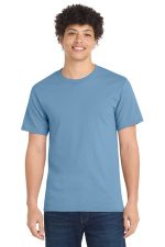 Port & Co Essential Tee. PC61 Tundra Blue