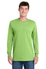 Port & Co Long Sleeve Essential Tee. PC61LS Lime