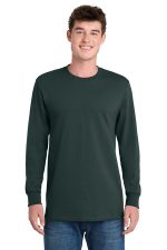 Port & Co Tall Long Sleeve Essential Tee. PC61LST Dark Green