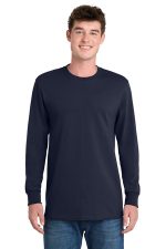 Port & Co Tall Long Sleeve Essential Tee. PC61LST Deep Navy