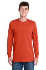 Port & Co Tall Long Sleeve Essential Tee. PC61LST Orange