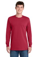 Port & Co Tall Long Sleeve Essential Tee. PC61LST Red