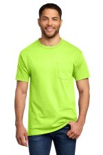 Port & Co Essential Pocket Tee. PC61P S. Green
