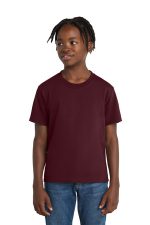 Port & Co Youth Essential Tee. PC61Y Athletic Maroon