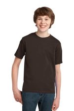 Port & Co Youth Essential Tee. PC61Y Dark Chocolate Brown