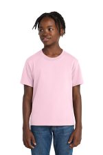 Port & Co Youth Essential Tee. PC61Y Pale Pink