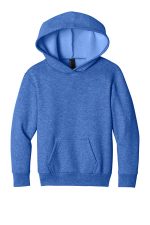 Port & Co Youth Easy Fleece Pullover Hooded Sweatshirt PC68YH Heather Royal