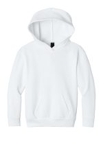Port & Co Youth Easy Fleece Pullover Hooded Sweatshirt PC68YH White