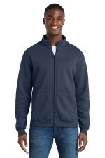 Port & Co Core Fleece Cadet Full-Zip Sweatshirt PC78FZ Navy