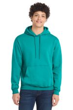 Port & Co Core Fleece Pullover Hooded Sweatshirt. PC78H Bright Aqua