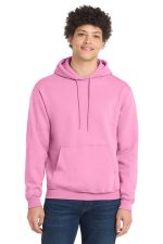 Port & Co Core Fleece Pullover Hooded Sweatshirt. PC78H Candy Pink