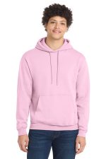 Port & Co Core Fleece Pullover Hooded Sweatshirt. PC78H Cherry Blossom