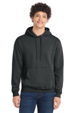 Port & Co Core Fleece Pullover Hooded Sweatshirt. PC78H Coal Grey