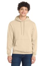 Port & Co Core Fleece Pullover Hooded Sweatshirt. PC78H Creme