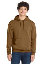 Port & Co Core Fleece Pullover Hooded Sweatshirt. PC78H Duck Brown
