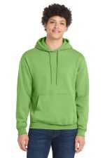 Port & Co Core Fleece Pullover Hooded Sweatshirt. PC78H Lime