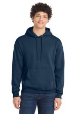Port & Co Core Fleece Pullover Hooded Sweatshirt. PC78H Navy