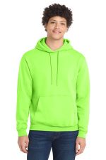 Port & Co Core Fleece Pullover Hooded Sweatshirt. PC78H Neon Green