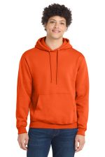 Port & Co Core Fleece Pullover Hooded Sweatshirt. PC78H Orange