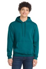 Port & Co Core Fleece Pullover Hooded Sweatshirt. PC78H Teal
