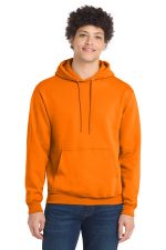 Port & Co Core Fleece Pullover Hooded Sweatshirt. PC78H Tennessee Orange