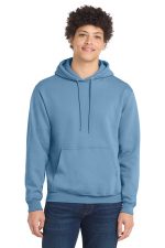 Port & Co Core Fleece Pullover Hooded Sweatshirt. PC78H Tundra Blue