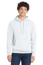 Port & Co Core Fleece Pullover Hooded Sweatshirt. PC78H White